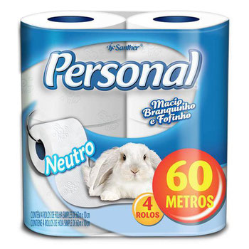 PAPEL HIGIENICO PERSONAL FL SIMPLES 60M NEUTRO 4UND