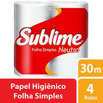PAPEL HIGIENICO SUBLIME  NEUTRO 30M