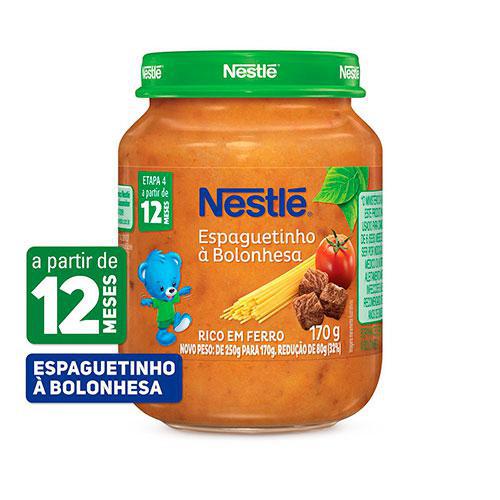 PAPINHA INF NESTLE ESPAGUETINHO BOLONHESA 170G