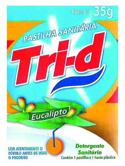 PASTILHA SANITARIA TRI-D EUCALIPTO 35G