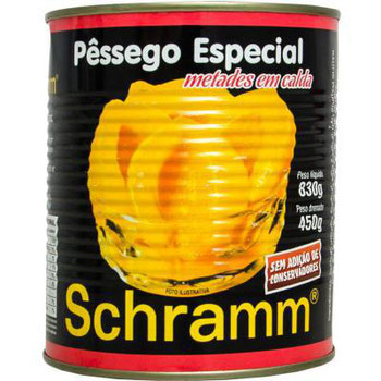 PESSEGO EM CALDA SCHRAMM LATA 450G