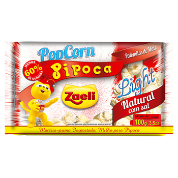 PIPOCA MICRO-ONDAS ZAELI 100G LIGHT NATURAL