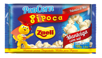 PIPOCA ZAELI MICROONDAS MANTEIGA 100G