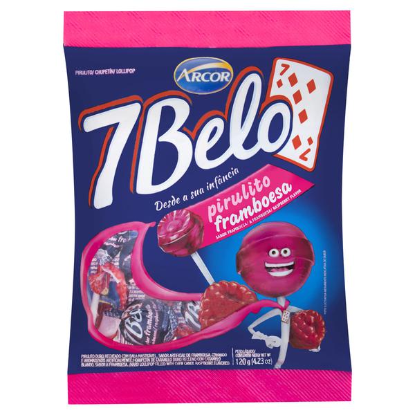PIRULITO 7BELO FRAMBOESA SM 120G