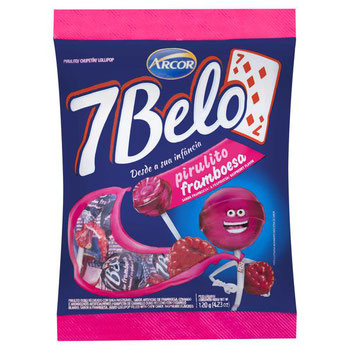 PIRULITO 7BELO FRAMBOESA SM 120G