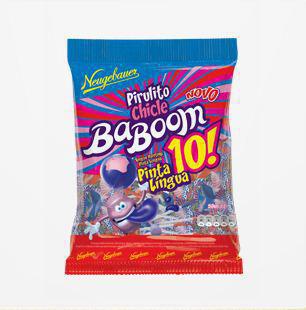 PIRULITO BABOOM 10 PINTA LING CHICLE 600G