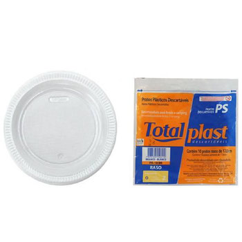 PRATOS DESC TOTAL PLAST PR 26 BCO 25X10