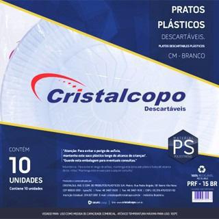 PRATOS DESCARTAVEL CRISTALCOPO 26CM C/10UND