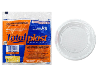 PRATOS DESCARTAVEL TOTAL PLAST PR 15 BCO 