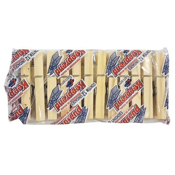 PRENDEDOR ROUPA KEEPREND MADEIRA 12UND