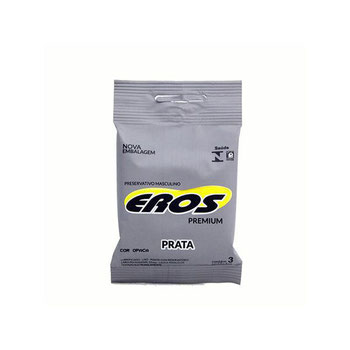 PRESERVATIVO EROS MASC PRATA  PREMIUM 3UND