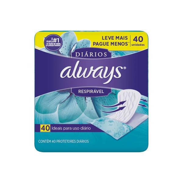 PROTETOR DIARIO ALWAYS SECO C/40UND