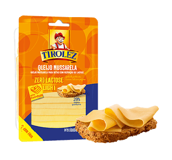 QUEIJO MUSSARELA TIROLEZ 0 LACT LIGHT 150G