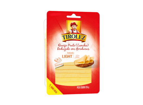 QUEIJO PRATO TIROLEZ  LIGHT 150G