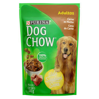 RACAO DOG CHOW CARNE AO MOLHO 100G 