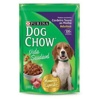 Ração ÚMida Purina Dog Chow Para Cães Adultos Sabor Cordeiro 100gr