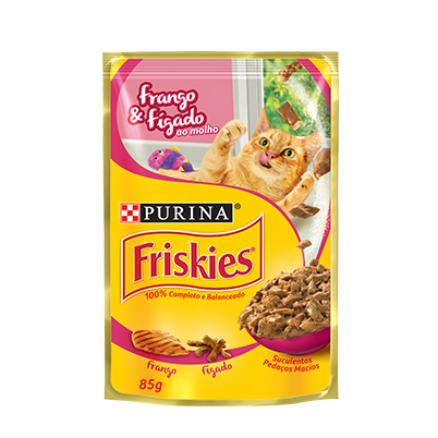 RACAO FRISKIES FRANGO E FIGADO 85G