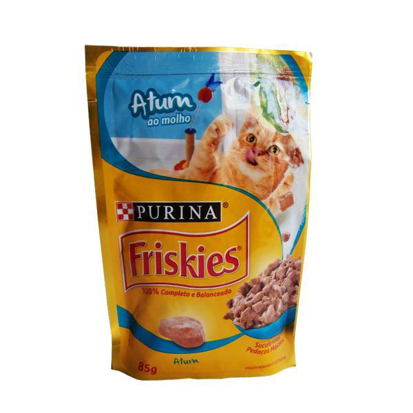 Ração Úmida Purina Friskies para Gatos Adultos Atum ao Molho 85gr