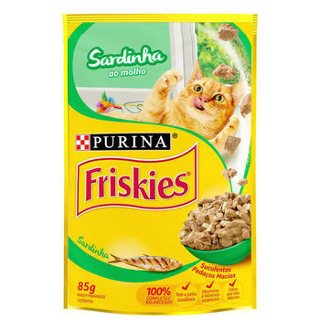 RACAO FRISKIES SARDINHA AO MOLHO 85G