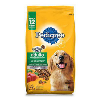 Ração Pedigree Cão Adulto Sabor Carne e Vegetais 1 kg