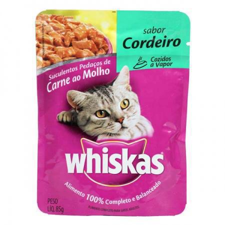 RACAO WHISKAS ADULTOS CORDEIRO SACHET 85G