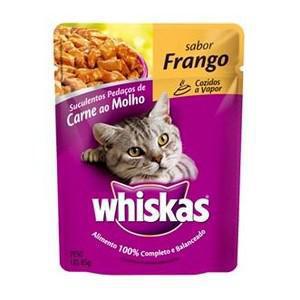RACAO WHISKAS ADULTOS SACHET FRANGO 85G