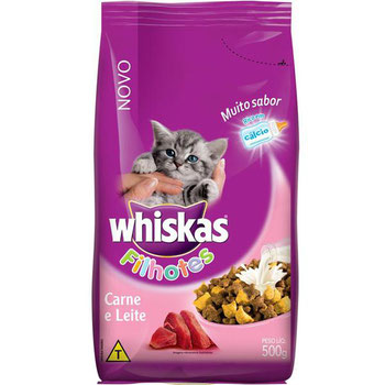 RACAO WHISKAS CARNE/LEITE 1KG