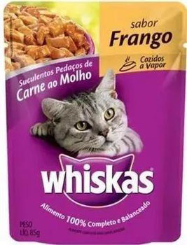RACAO WHISKAS GATOS FILHOTES FRANGO SACHET 85G