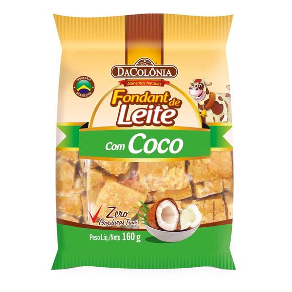 RAPADURINHA DE LEITE C/COCO FONDANT  DACOLONIA 24X160G