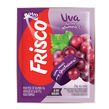 Refresco em Pó Frisco Uva 25gr