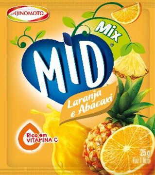 REFRESCO MID MIX LARANJA/ABACAXI 25G