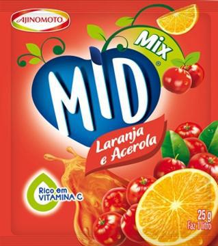 REFRESCO MID MIX LARANJA/ ACEROLA 25G
