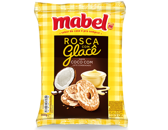 ROSCA COM GLACÊ MABEL COCO E LEITE COND 300G