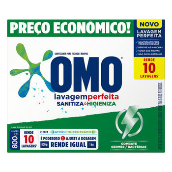 SABAO EM PO OMO LP SANITIZA E HIGIENIZA  800G