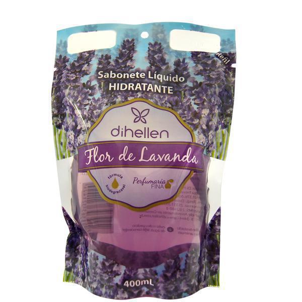 SABONETE LÍQUIDO DIHELLEN 400ML FLOR LAVANDA