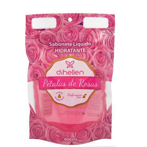 SABONETE LÍQUIDO DIHELLEN 400ML PÉTALAS ROSAS