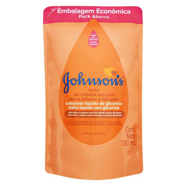 SABONETE LIQ JOHNSONS BABY DA CABECA AOS PES 180ML
