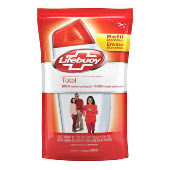 SABONETE LIQ LIFEBUOY TOTAL REFIL 200ML
