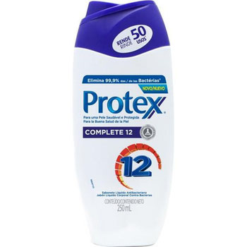 Sabonete Líquido Bactericida Protex 250ml Complete 12