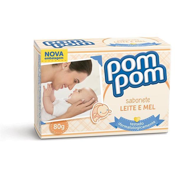 SABONETE POMPOM LEITE MEL 80G