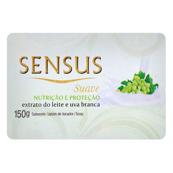 SABONETE SENSUS SUAVE EXT LEITE/UVA 90G
