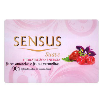 SABONETE SENSUS SUAVE FLOR AMAR/VERM 90G