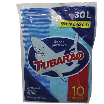SACO LIXO TUBARAO 30L C/10UND