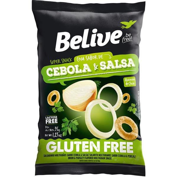 SALGADINHO SNACK BELIVE CEBOLA/SALSA 35G
