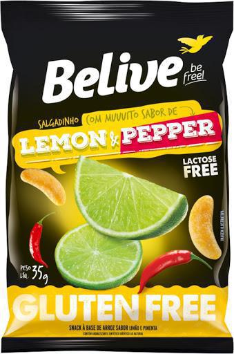 SALGADINHO SNACK BELIVE LEMON PEPPER 35G