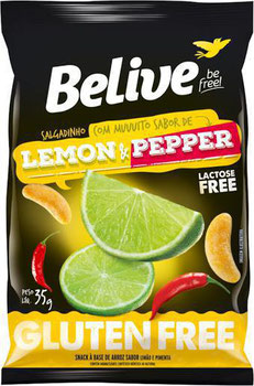 SALGADINHO SNACK BELIVE LEMON PEPPER 35G