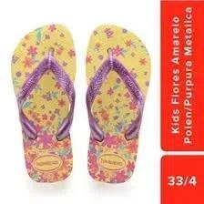 SAND HAVAIANA KIDS FLORES AMARELO 33/34