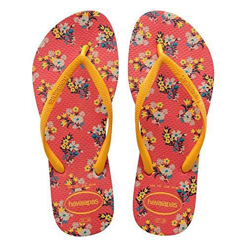 SAND HAVAIANAS SLIM ROMANCE CORALNEW/AMARELO 37/8