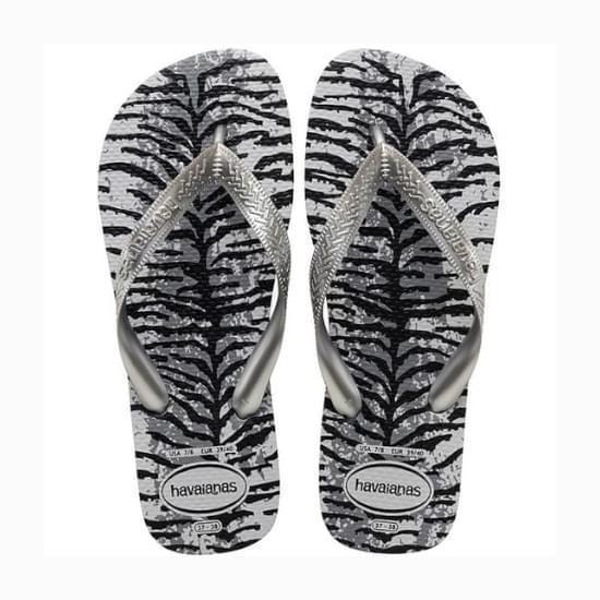 SANDALIA HAV. TOP ANIMAL CINZA/GELO 35/6