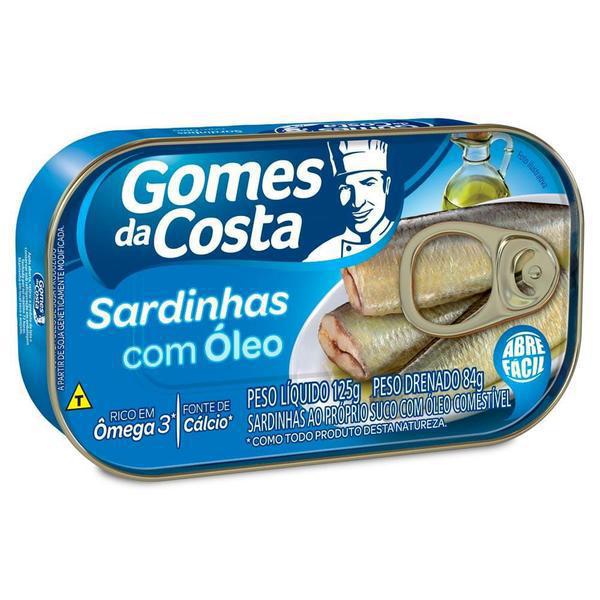 Sardinha Gomes Da Costa Com ÓLeo Lata Abre Fácil 125gr